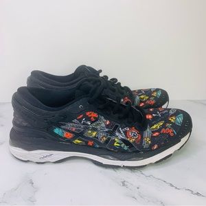 Asics Womens Gel Kayano 24 NYC Black Running Shoes Lace Up Low Top Sz 7 SAMPLE